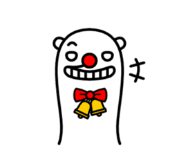 Red nose and one eyebrow creature sticker #671127