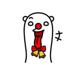 Red nose and one eyebrow creature sticker #671128