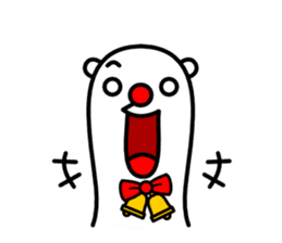 Red nose and one eyebrow creature sticker #671129