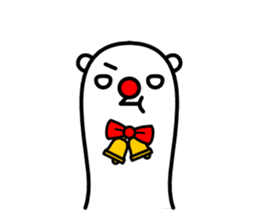 Red nose and one eyebrow creature sticker #671130