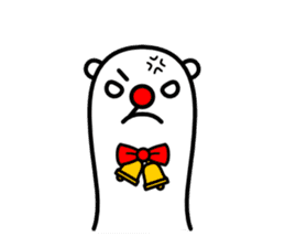 Red nose and one eyebrow creature sticker #671131