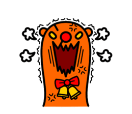 Red nose and one eyebrow creature sticker #671133