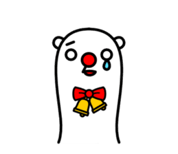 Red nose and one eyebrow creature sticker #671135