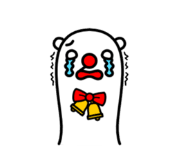 Red nose and one eyebrow creature sticker #671136