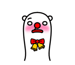 Red nose and one eyebrow creature sticker #671139