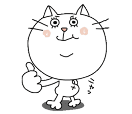 White cat Sticker sticker #671426