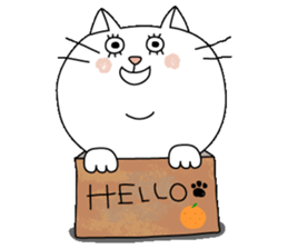 White cat Sticker sticker #671441