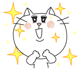 White cat Sticker sticker #671463