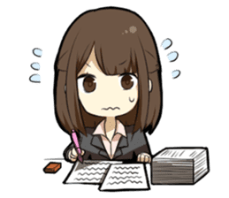 Hardworking office ladies sticker #671549