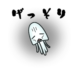 echinus and jellyfish sticker #673499