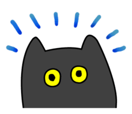 Black cat Nyarasu sticker #673586