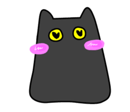 Black cat Nyarasu sticker #673587