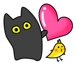 Black cat Nyarasu sticker #673588