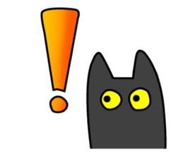Black cat Nyarasu sticker #673592