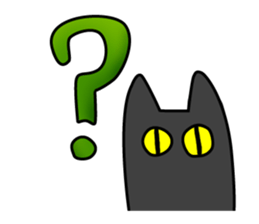Black cat Nyarasu sticker #673593