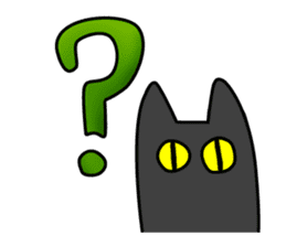 Black cat Nyarasu sticker #673593