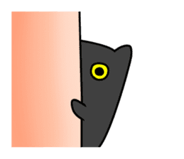 Black cat Nyarasu sticker #673596