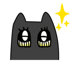Black cat Nyarasu sticker #673597