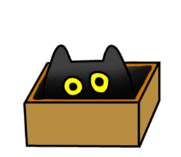 Black cat Nyarasu sticker #673602