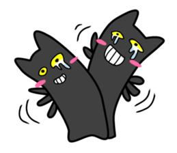 Black cat Nyarasu sticker #673614