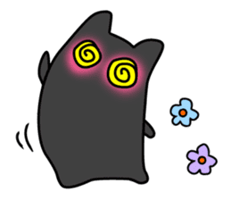 Black cat Nyarasu sticker #673615