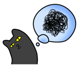 Black cat Nyarasu sticker #673616