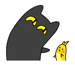 Black cat Nyarasu sticker #673618