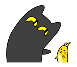 Black cat Nyarasu sticker #673618
