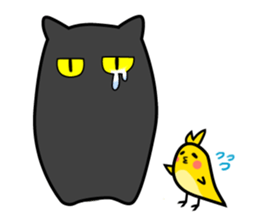 Black cat Nyarasu sticker #673622