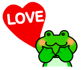 bean size frog is charming daily life sticker #676069