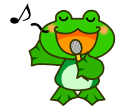 bean size frog is charming daily life sticker #676071