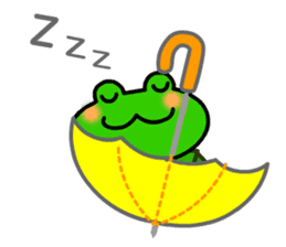 bean size frog is charming daily life sticker #676073