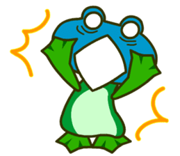 bean size frog is charming daily life sticker #676082