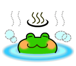 bean size frog is charming daily life sticker #676089
