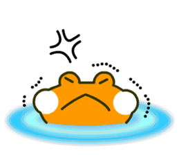 bean size frog is charming daily life sticker #676090