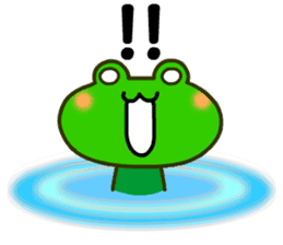 bean size frog is charming daily life sticker #676091