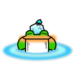 bean size frog is charming daily life sticker #676094
