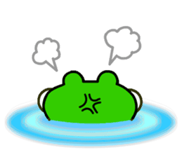 bean size frog is charming daily life sticker #676095