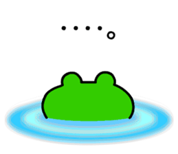 bean size frog is charming daily life sticker #676096