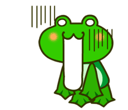 bean size frog is charming daily life sticker #676099