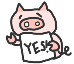 Lovely Pig sticker #676468