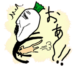 Radish's melancholy vegetables sticker #676674