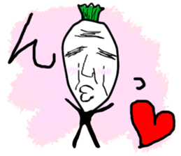 Radish's melancholy vegetables sticker #676684