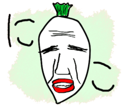 Radish's melancholy vegetables sticker #676686