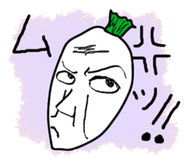 Radish's melancholy vegetables sticker #676688