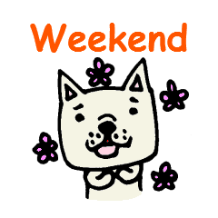 French bulldog's message sticker.