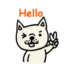 French bulldog's message sticker. sticker #677107