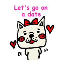 French bulldog's message sticker. sticker #677127