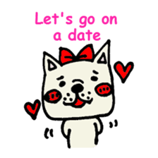 French bulldog's message sticker. sticker #677127