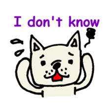 French bulldog's message sticker. sticker #677138